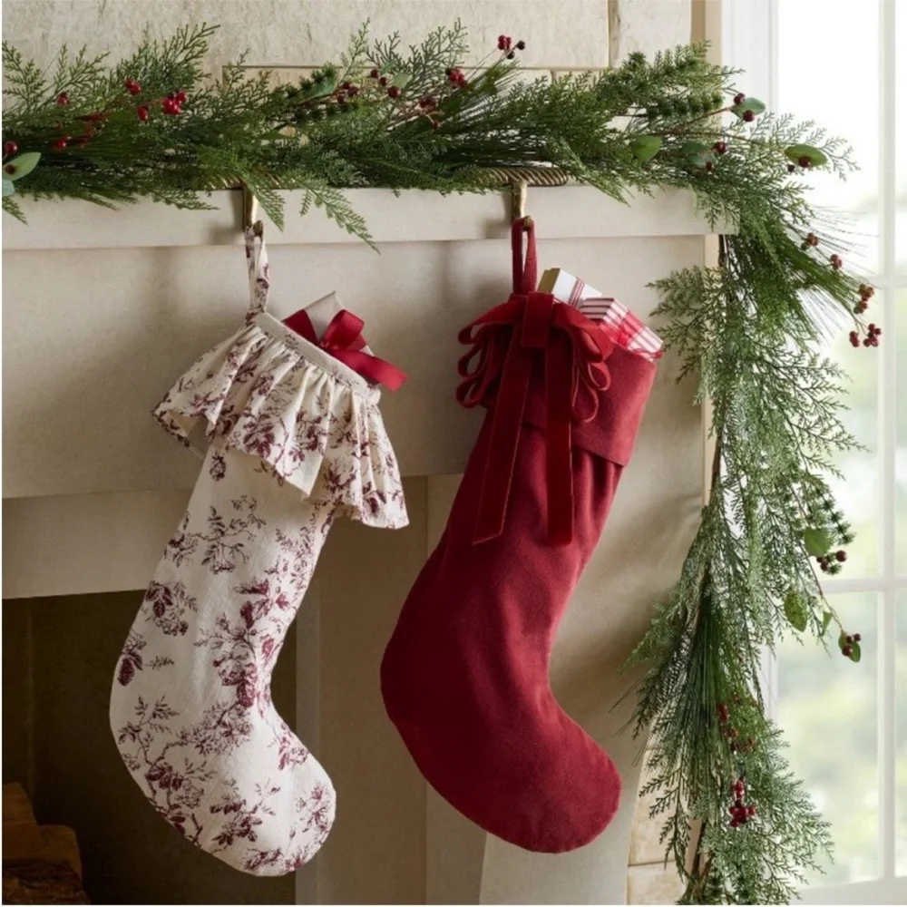 Red Velvet Bow Christmas Stocking -  Threshold™ designed with Studio McGee